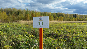 Установлены таблички с номерами и характеристиками участков в поселке Нескучный Сад